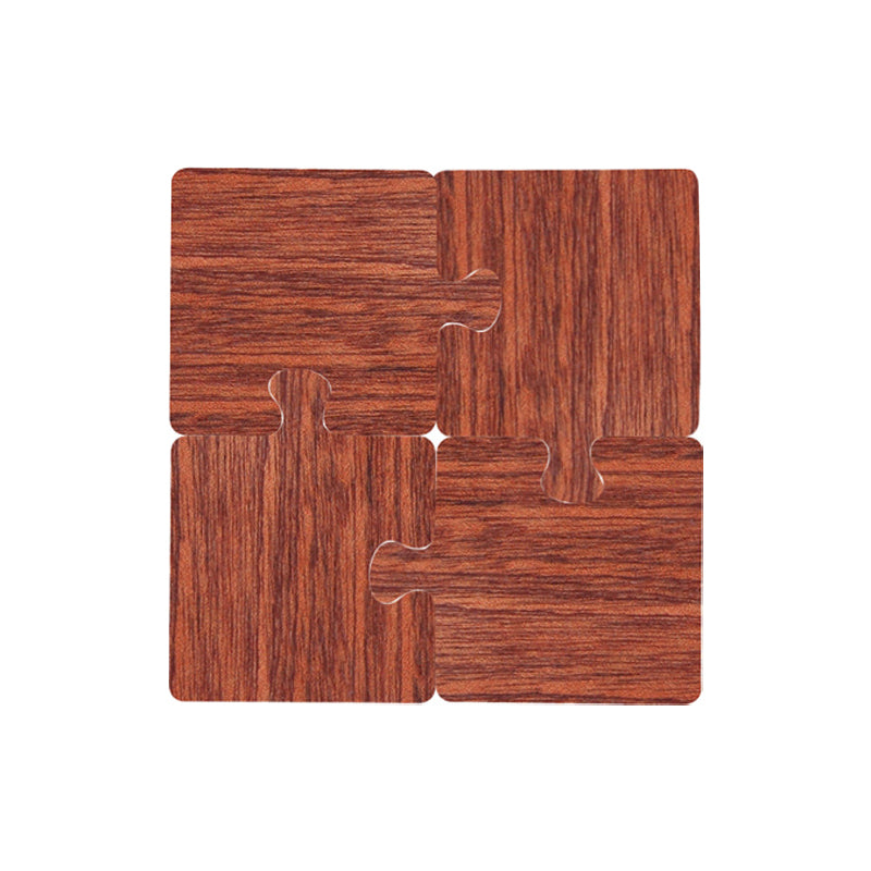 Reddish Brown Natural Black Walnut Wooden Coasters, Heat-Resistant Tea Cup Pads, Puzzle-Shaped Drink Mats, Eco-Friendly 