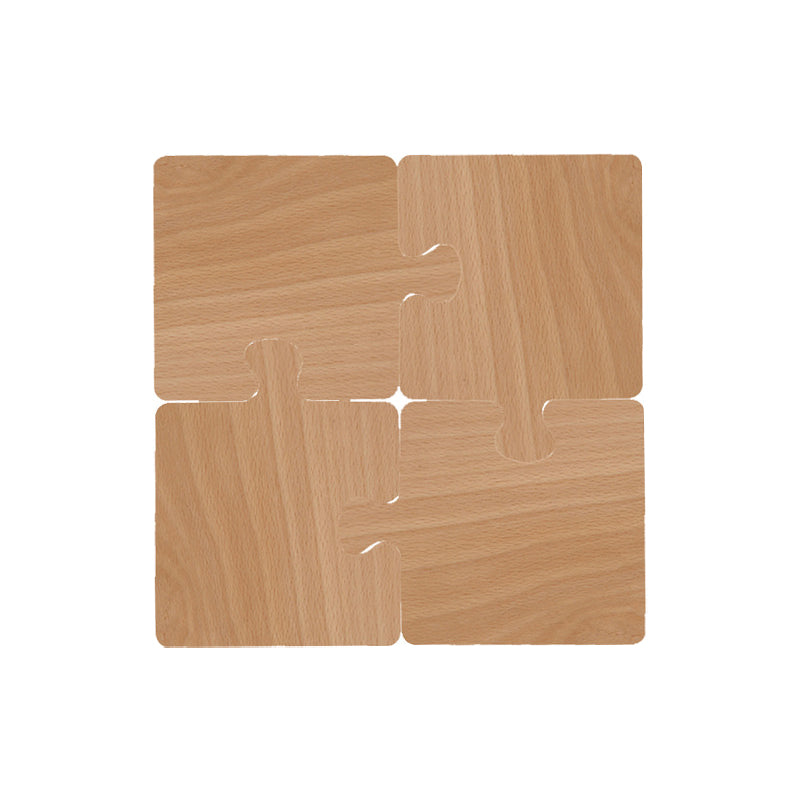 Light Yellow Natural Black Walnut Wooden Coasters, Heat-Resistant Tea Cup Pads, Puzzle-Shaped Drink Mats, Eco-Friendly T