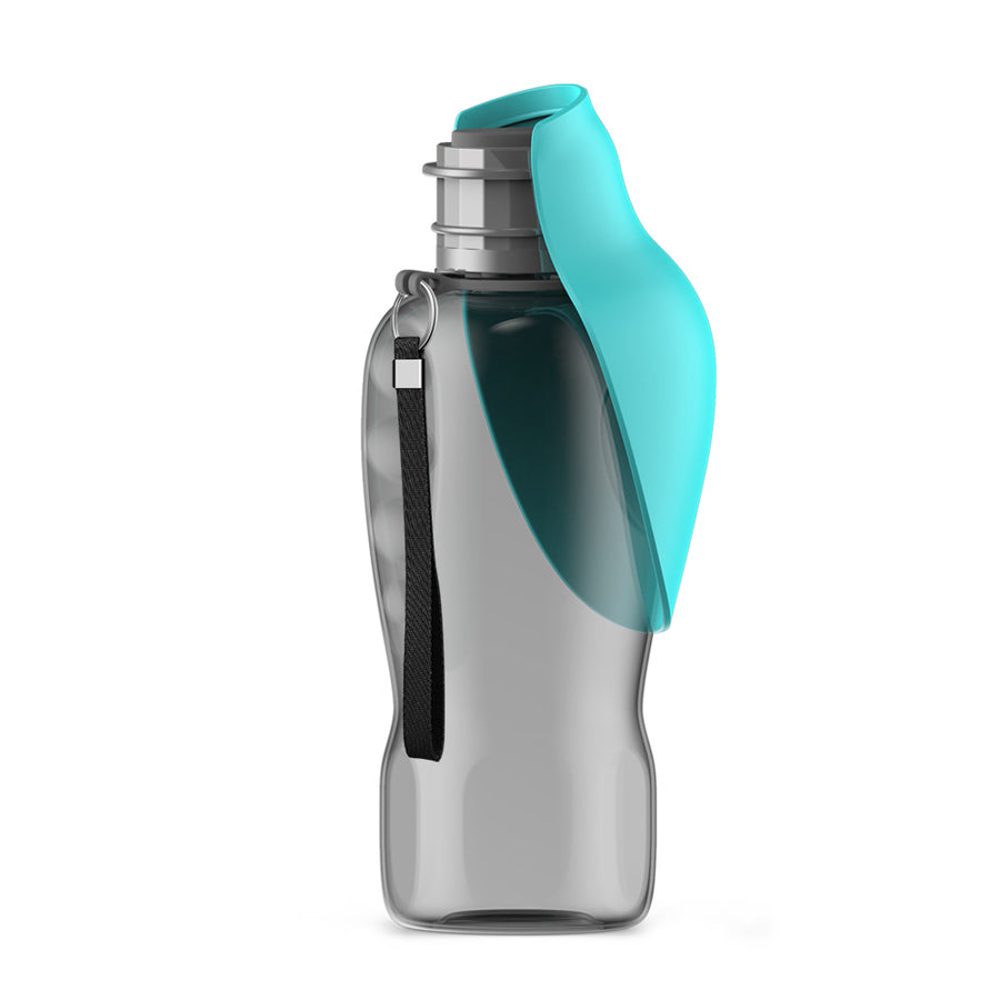 Green And Grey Portable Foldable Pet Water Bottle with 800ml Capacity â€“ Leakproof Travel Hydration Dispenser for Dogs 