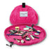 Pink Portable Drawstring Cosmetic Storage Bag for Travel and Daily Use(Cosmetics pictured are photo props and are not in