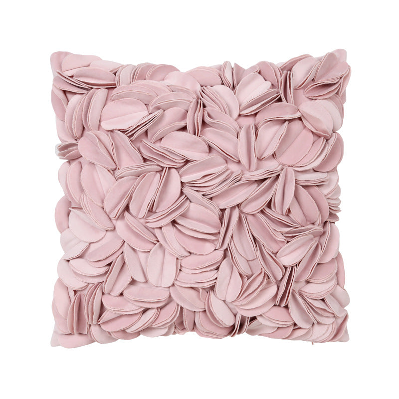 Style 3 Pink 3D Floral Cushion Covers - Modern Luxury Decorative Throw Pillow Covers for Living Room(Without Pillow Inse