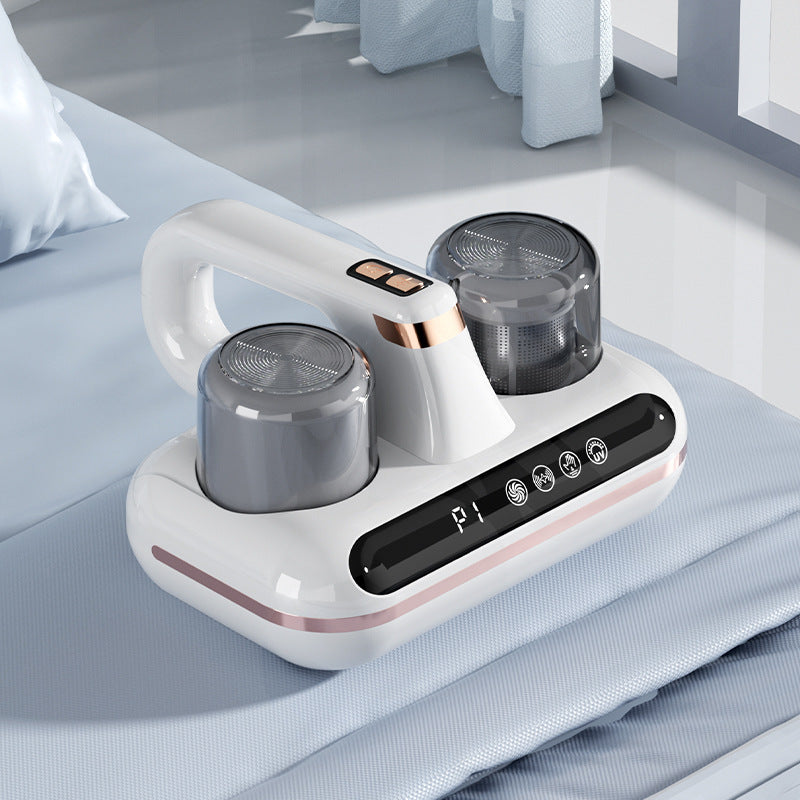 White Without humidity display Wireless Dust Mite Vacuum Cleaner with UV Sterilization and 10000Pa Suction - Model HK-51