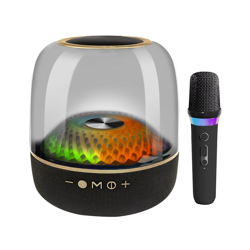 LP90 Black 360Â° Bluetooth Home Theater Speaker With One Microphone - LED Light Effect, 120W Surround Sound