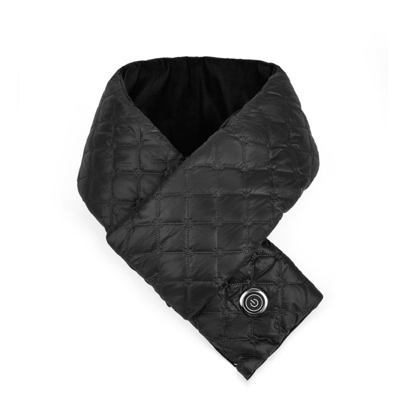 Black Upgraded Electric Heated Scarf - 3-Level Adjustable Heating 