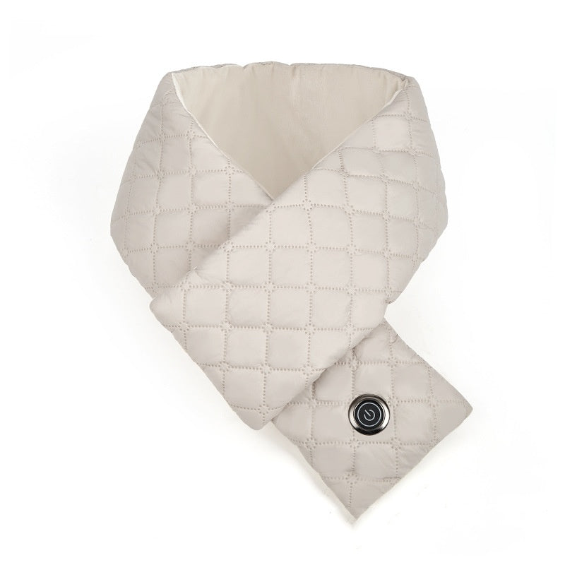 Beige Upgraded Electric Heated Scarf - 3-Level Adjustable Heating 