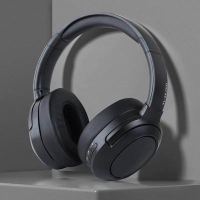 Black TL-29 PRO Wireless & Wired Over-Ear Bluetooth Headphones â€“ Comfortable and Versatile