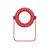 Red Transformable Lantern Desk Lamp with USB Rechargeable Battery - Touch Control, 3 Brightness Levels, 0.3W