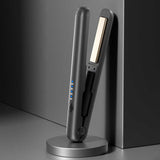 Black Portable Wireless Hair Straightener with Adjustable Temperature - USB Type-C Charging, Lightweight Design