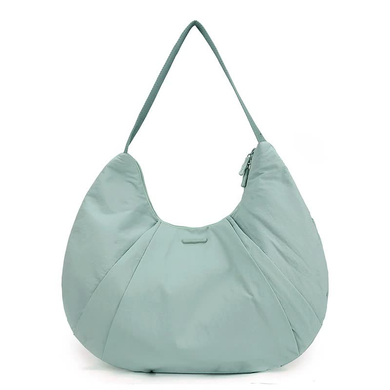 Light Green Waterproof Nylon Lightweight Tote Shoulder Bag - Stylish and Spacious for Daily Commute and Outdoor Activiti