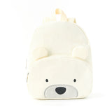 Cute Beige Bear Backpack - Soft Corduroy Material with Adjustable Straps