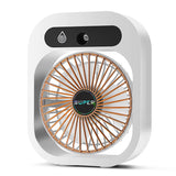 Portable USB Rechargeable Misting Fan - Compact Personal Fan with Cooling Spray - White Colors 