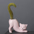 2 PCS Pink Cute Cat Ceramic Flower Pot - Decorative Succulent Planter for Home and Office