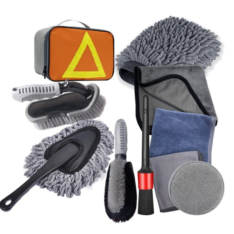 Complete Car Cleaning Kit with Microfiber Towels and Brushes â€“ All-In-One for Interior and Exterior Care