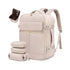 Light Pink 40L Large Capacity Travel Business Backpack with Expandable Compartments, Including 2 Toiletry Bags and Shoe 