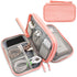 Pink Portable Digital Organizer Bag - Multifunctional Storage for Power Banks, Cables, and Accessories(Photography Props