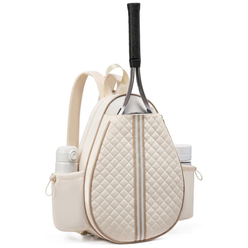 Off White Lightweight Waterproof Tennis Racket Backpack - Multifunction Sling and Backpack for Men and Women(The water c