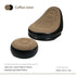 Coffee And Black Patchwork Portable Inflatable Sofa Chair with Ottoman - Waterproof Flocked Lazy Sofa for Camping and Ho