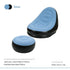 Blue And Black Patchwork Portable Inflatable Sofa Chair with Ottoman - Waterproof Flocked Lazy Sofa for Camping and Home Use