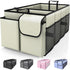 Off White Large-Capacity Foldable Car Trunk Storage Organizer - Collapsible Backseat Storage Box