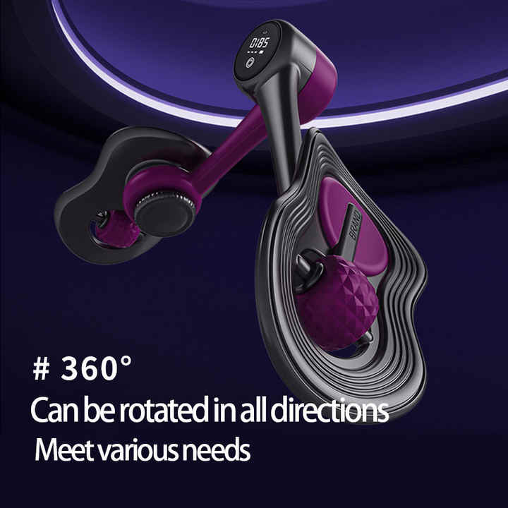 Dark Purple Multi-Function Pelvic Floor Muscle Trainer | LCD Display | Postpartum Recovery Thigh Trimmer | 360Â° Rotatab