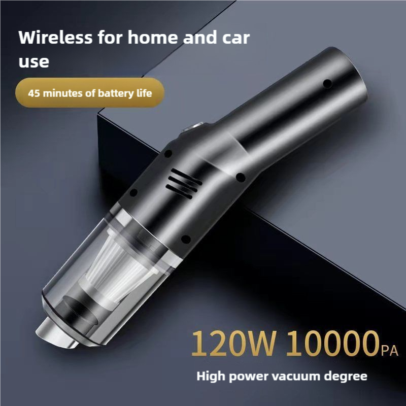 Black Wireless Portable Vacuum Cleaner - Handheld Mini Car Vacuum for Wet & Dry Use, Pet Hair Remover, Lightweight Home 