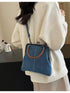 Blue Handmade Denim Patchwork Small Crossbody Bag â€“ Womenâ€™s Shoulder & Handbag with Vintage Style
