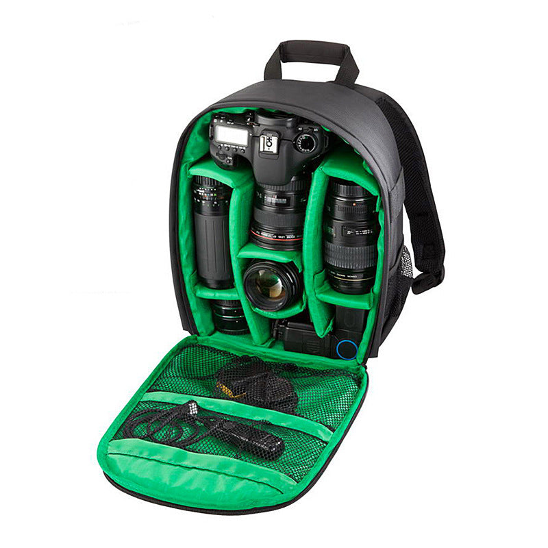 Green Lining Water-Resistant DSLR Camera Backpack with Tripod Holder, Lightweight and Spacious Photography Bag for Outdo