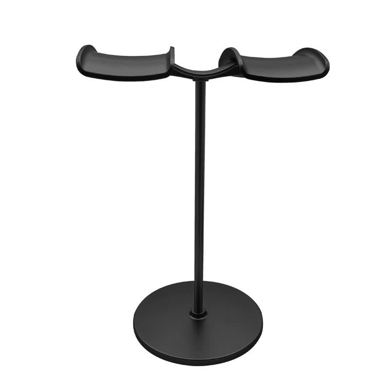 Black Dual Headphone Stand â€“ Creative Double Hook Aluminum Alloy Display Holder