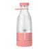Pink Portable Rechargeable Blender Bottle, 500ml, USB Charging, 1200mAh, with 304 Stainless Steel Blade - For Smoothies 