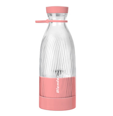 Pink Portable Rechargeable Blender Bottle, 500ml, USB Charging, 1200mAh, with 304 Stainless Steel Blade - For Smoothies 