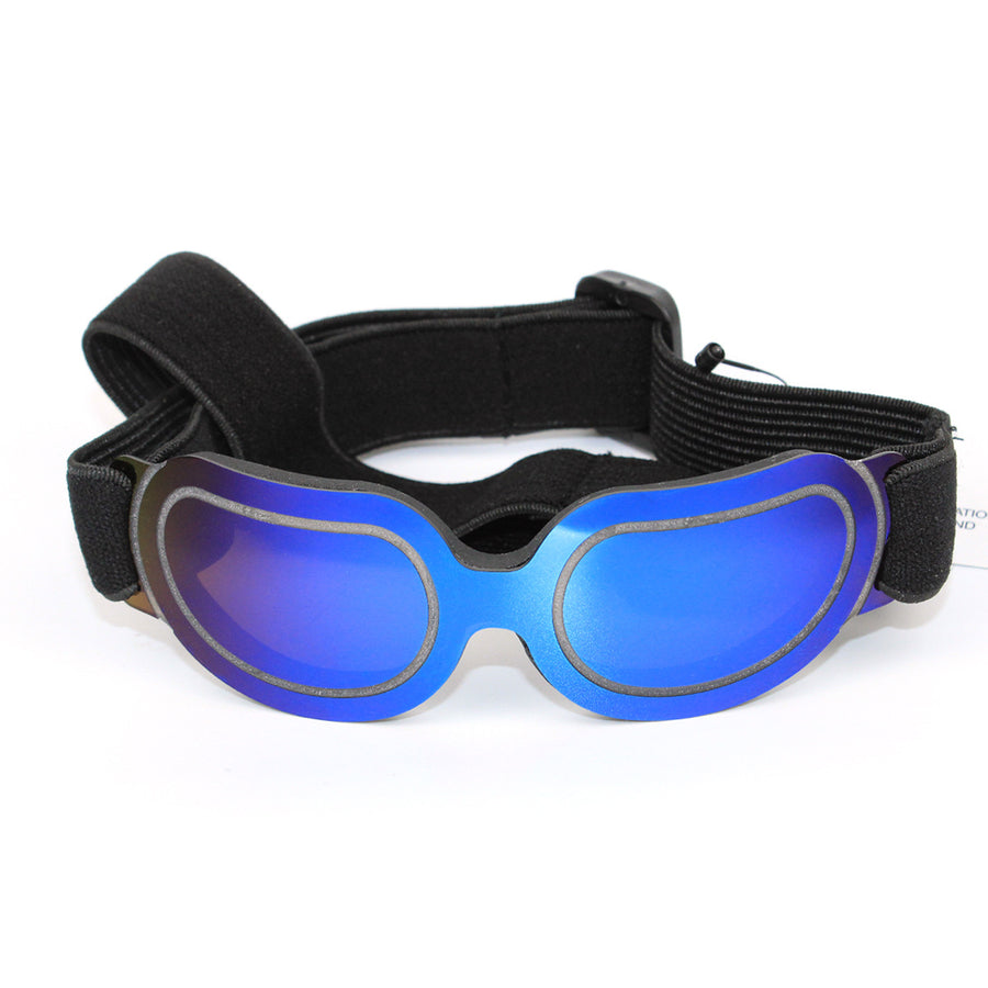 Blue Lenses Pet Sunglasses for Dogs and Cats â€“ UV Protection, Adjustable Strap, Anti-Wind and Anti-Fog Pet Goggles