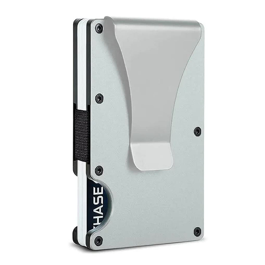2 Pcs Silver Aluminum Alloy RFID Blocking Wallet â€“ Compact, Lightweight Credit Card Holder and Money Clip