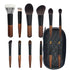 Style B 12-Piece Mini Portable Makeup Brush Set - Fiber Bristle Beauty Tool Set(With storage bag)