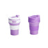 2 Pcs Purple Collapsible Silicone Coffee Cup - Portable, Food-Grade, Microwave & Freezer Safe Travel Mug(Combination pac