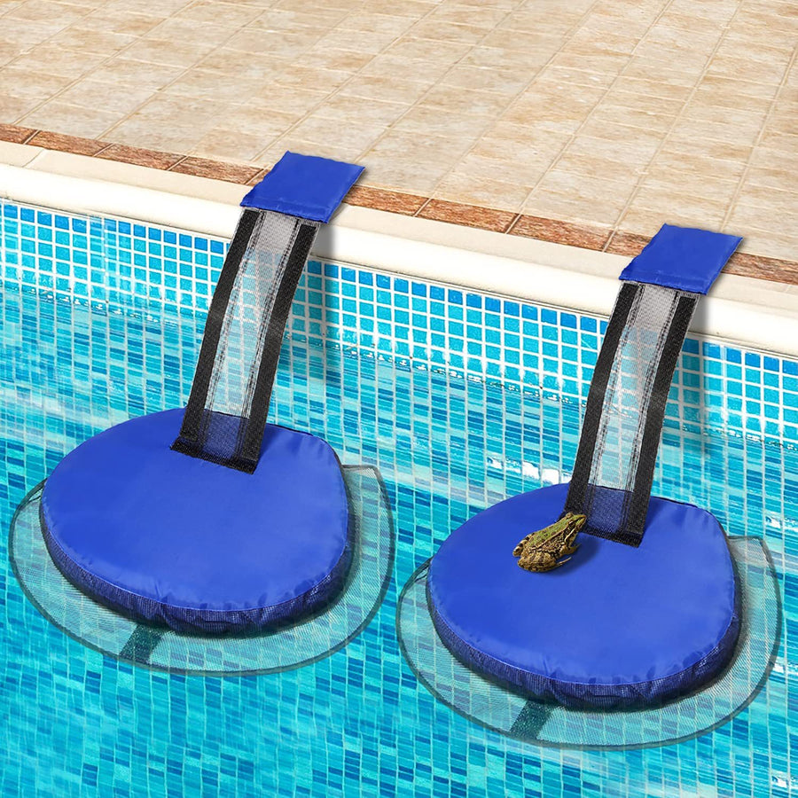 2 Pcs Blue Outdoor Animal Rescue Escape Net for Swimming Pools â€“ Frog and Bird Escape Ladder, PVC Material