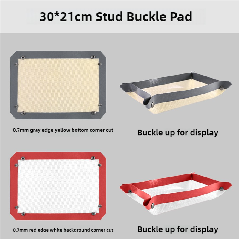 2-piece set (Gray Edge Yellow Background + Red Edge White Background) Non-stick Silicone Baking Mat for Oven & Microwave