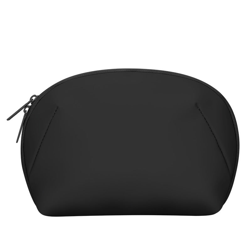 Black Large Capacity Multi-functional PU Digital Storage Organizer Bag, Waterproof & Portable, for Cables, Chargers, and