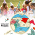 Colorful Wooden World Map Puzzle â€“ 7 Continents Educational Geography Toy for Kids