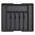 Black Adjustable Polypropylene Kitchen Drawer Organizer – 8 Compartments, Large Capacity, Easy to Clean