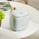 Light Green Portable Tabletop Trash Can with Dual-Layer Design - Convenient for Desk Organization