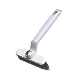 3 Pcs White Multi-Function Rotating Gap Cleaning Brush, 2-in-1 Hard Bristle Brush for Bathroom Tiles and Grout Lines