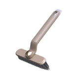 3 Pcs Brown Multi-Function Rotating Gap Cleaning Brush, 2-in-1 Hard Bristle Brush for Bathroom Tiles and Grout Lines