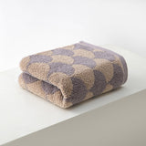 Brown Thickened and Enlarged Cotton Hand Towels - 3 Pack (34x74cm) - Soft and Absorbent Bath Towels for Adults