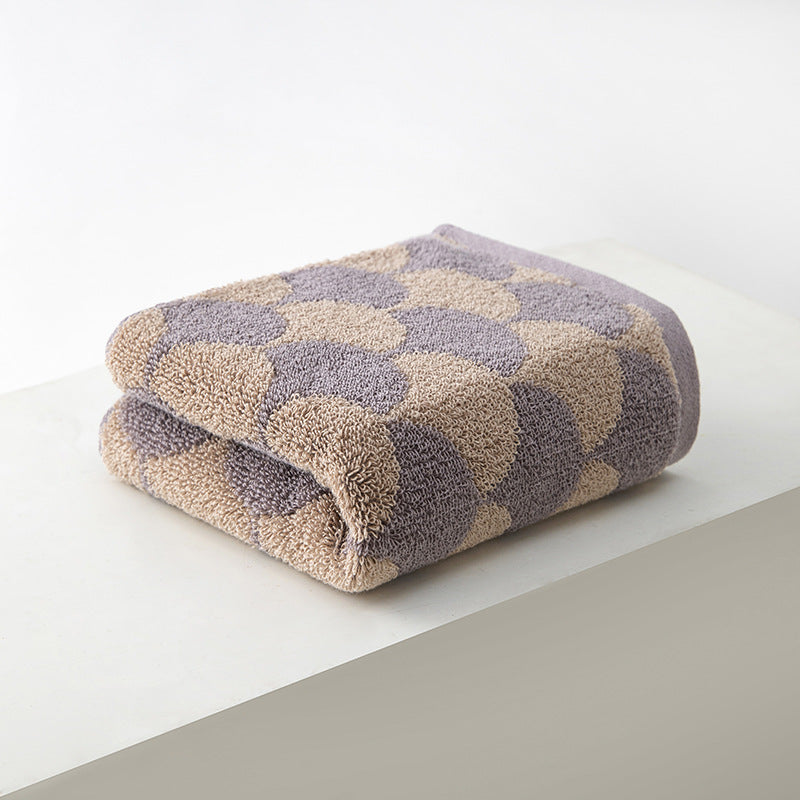 Brown Thickened and Enlarged Cotton Hand Towels - 3 Pack (34x74cm) - Soft and Absorbent Bath Towels for Adults