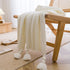 White 110cm x 150cm Soft Tassel Throw Blanket for Sofa or Bed, Cozy  Casual Blanket for Office Nap, Minimalist Bed End C