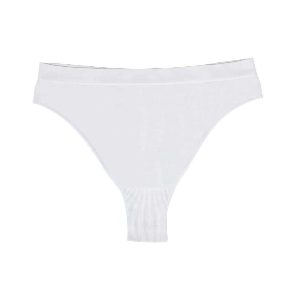 Size S White Comfortable  High-Waisted Thong Underwear â€“ 3-Pack for Everyday Comfort