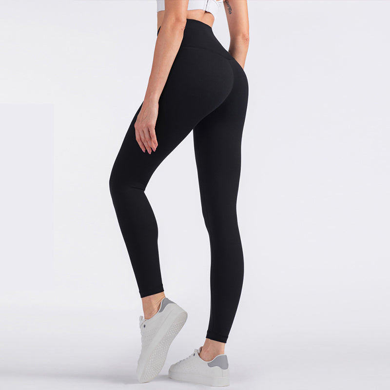 Size S Black High-Waisted Seamless Yoga Pants for Women â€“ Tummy Control, Butt Lifting & Back Waistband Pocket