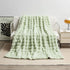 Green 100*160cm Plush Toscana Throw Blanket - Soft Flannel Fleece for All Seasons, Perfect for Couch & Bed