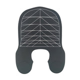 Black Striped Silicone Hairdressing Cape - Extended Oversized Shoulder Pad for Hair Dyeing and Perming