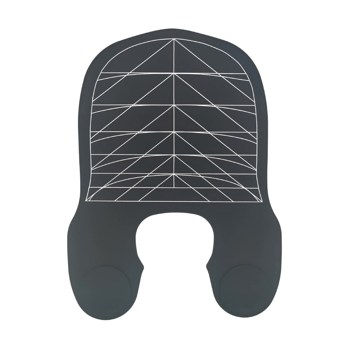 Black Striped Silicone Hairdressing Cape - Extended Oversized Shoulder Pad for Hair Dyeing and Perming